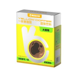 一杯黄咖啡固体饮料