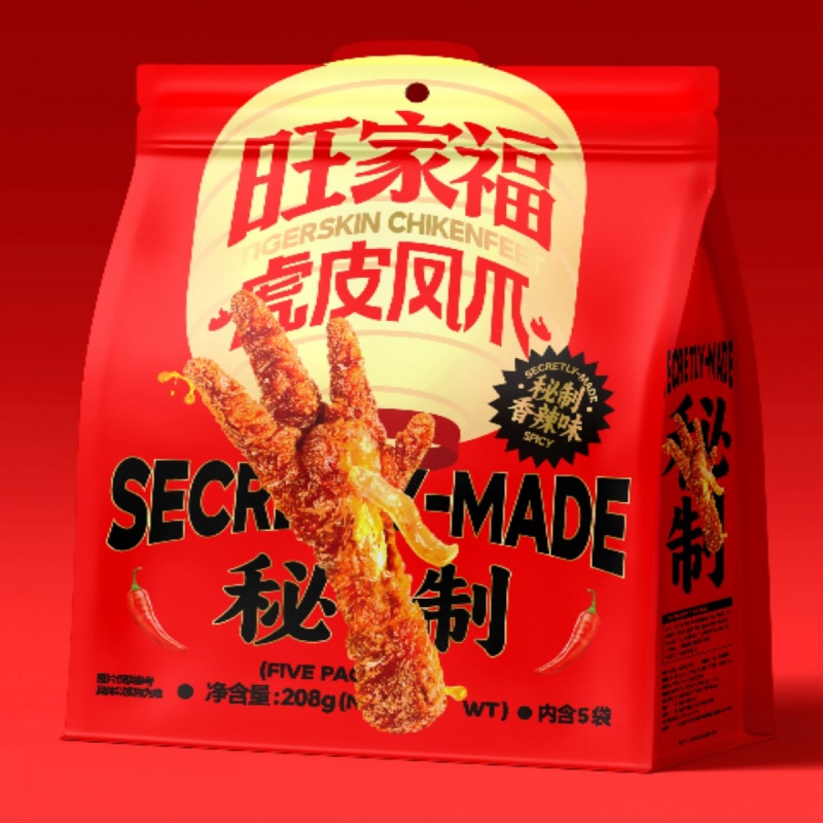 旺家福-208g虎皮凤爪（香辣味）